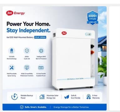 Itel 5.12kwh lithium battery 24v